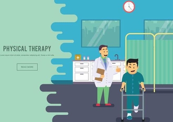 Free Physiotherapist With His Patient Illustration - Kostenloses vector #439745